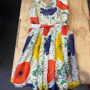 Vibrant Floral Sleeveless Dress